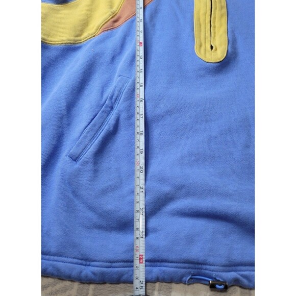 Free People Colorblock Half Zip Pullover Sweatshirt Women’s Large Blue Yellow - Picture 6 of 9
